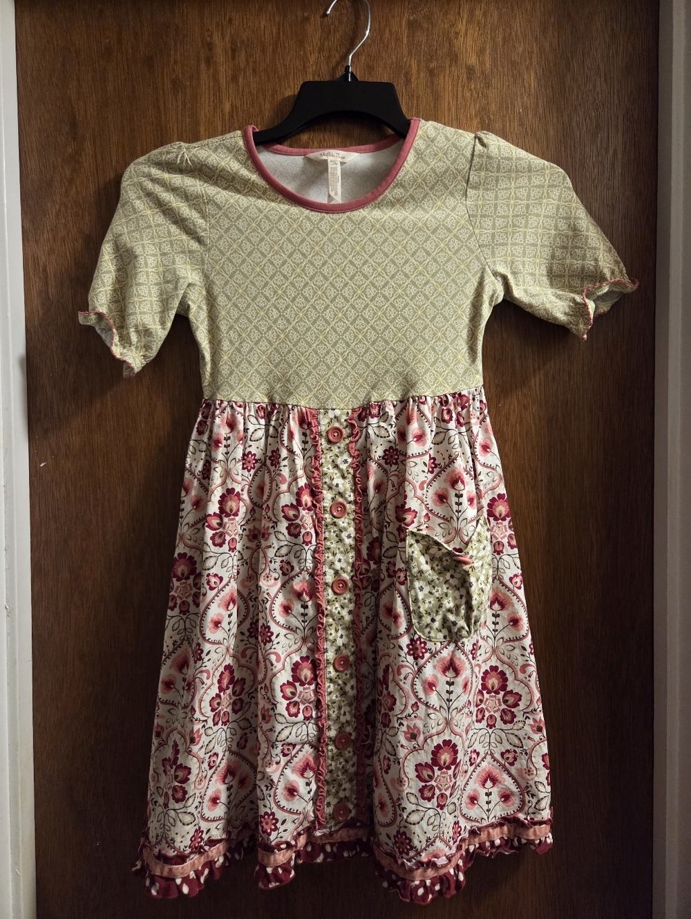 Matilda Jane Girls' Floral Dress with Green Bodice Size 12